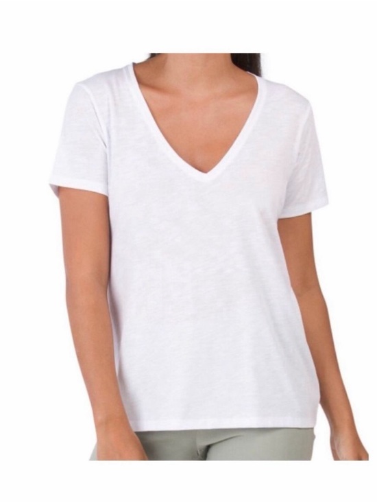 Theory Tops - Theory Atmos White Dayne V-Neck T shirt